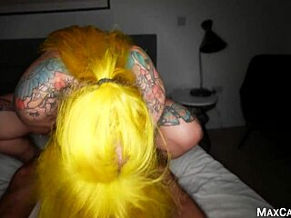 Tattooed whore takes a dick in her tight holes one by one