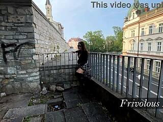 Public flashing with a risk of cumming right in the middle of it all