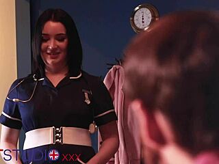 Nurse harding cucks her boyfriend after work with beautiful cumshot