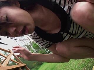 An 18-year-old Japanese girl gets fucked with passion