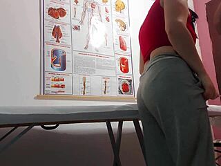 brunette gets finger in ass and fucked by doctor