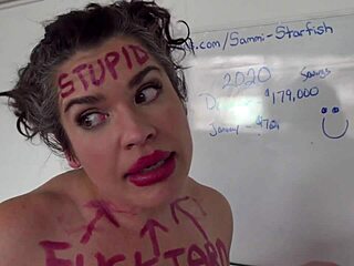 remote controlled milf helpless against humiliation in sexy lingerie