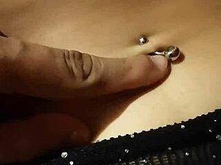 Cute Latina's Navel Play Sparks Intense Climax