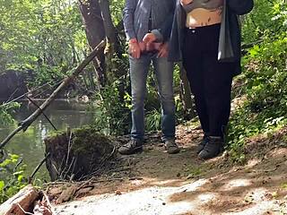 amazing handjob from mature mother in law with big natural tits and ass