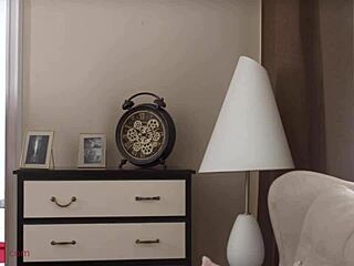 Skinny Girlfriend Catches Boyfriend Masturbating