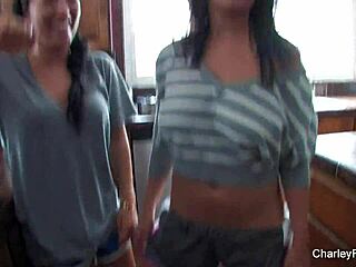 Asa and Charley Chase engage in lesbian butt plugging and anal play with toys