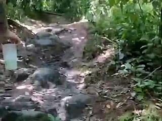 Friends Flash Big Asses In Woods!