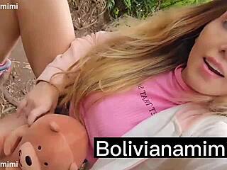 Without panties at the waterfall, I found a guy and sucked his dick.