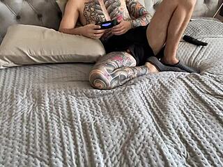 Russian step-brother gives anal gift on lovers' day