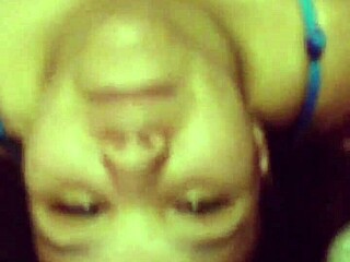 The pretty girl in a mini bikini gets her pussy filled with cum