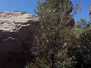 she sucks and swallows on a public hiking trail 😍