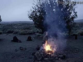 Fantasy baremaidens - the campire with small tits masturbation and big ass solo!!