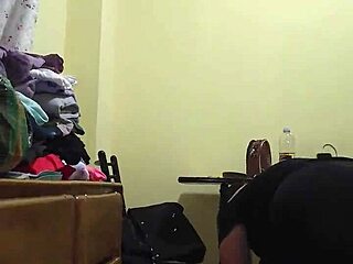 hiring a cleaning employee who shows up in see-through leggings and a tiny thong, sparking curiosity.