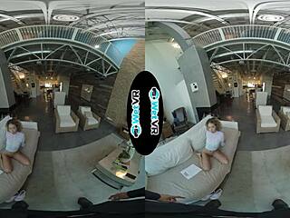 Allie Addison bangs landlord in VR to cover rent