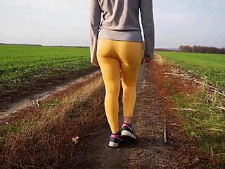 Hey, Check Out These Women in Tight Yoga Pants Walking Outdoors