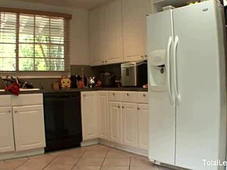 brunette milf casually fucks a teen babe with oral and ass play