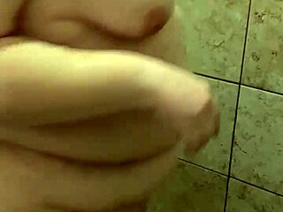 Curvy BBW Wife Caught Washing in Shower