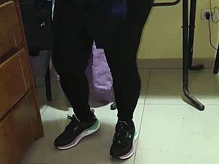 hiring a cleaning employee who shows up in see-through leggings and a tiny thong, sparking curiosity.