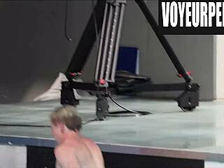 Women compete in high diving while hidden voyeur captures candid bikini moments