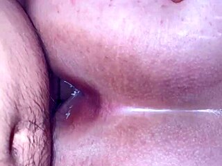 Teen whore gets doggystyle anal creampie during her period