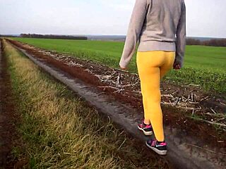 Hey, Check Out These Women in Tight Yoga Pants Walking Outdoors