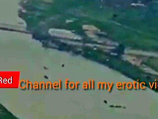 Horny husband meets sexy maid outdoors