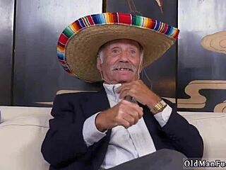 Passionate old and young threesome south of the border