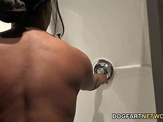 lisa tiffian sucks white cock at glory hole