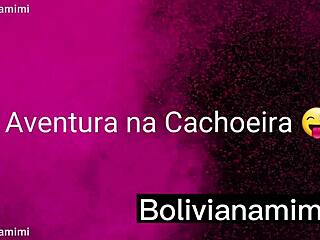 Without panties at the waterfall, I found a guy and sucked his dick.