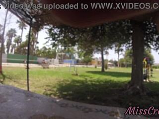 Naked in Park, Groping Stepfather's Cock as Strangers Watch