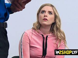 Petite Blonde Teen Shoplifter Respects Law With Big Cock In Shop