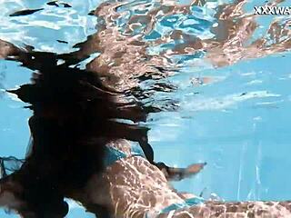The girl had a bath and became a sex slave in the pool