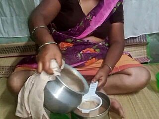 aunty gets hardcore with stepbrother, showing off her hairy pussy in dorm