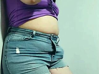 Nicole Teasing Before Stuffing Her Stomach With Food In Pov View