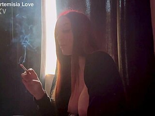 Artemisia Love enjoys a solo moment with cigarette