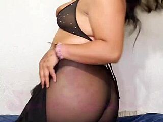 Mexican Bbw With Big Tits And Ass Masturbates In Stockings Fetish Solo