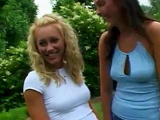 big nipples harden as lesbian licks and makes her cum hard