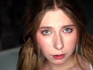 Blonde teen Mila Pie in anal action