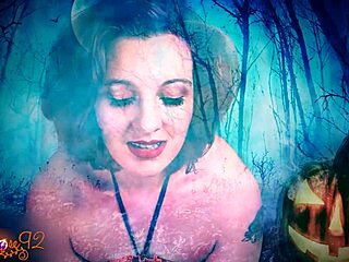 Ghostly Ghoulfriend Delivers Spooky Jerk Off Instructions