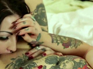 Beautiful Tattooed Lesbian Girl Sucking And Licking Hairless Ass