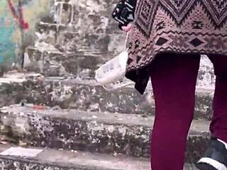 Climbing the hill crazy horny to give my pink pussy!