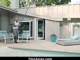 Petite Asian Alexia Anders learns teasing from big cock