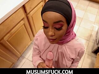 Two sexy Muslims Donnie Rock and Lily Starfire have mad sex