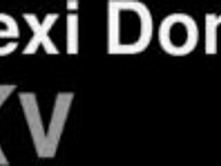 Lexidona teases in front of the mirror, ripping her clothes off.