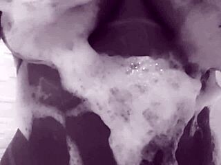 Milf Teacher Masturbates Pussy in Bubble Bath with Buttplug