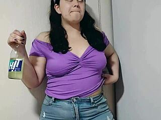 Nicole Teasing Before Stuffing Her Stomach With Food In Pov View