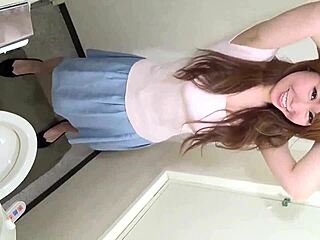 Cute Japanese Babe Caught Peeing on Hidden Cam in Public