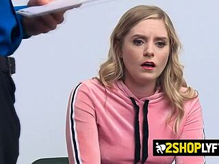 Petite Blonde Teen Shoplifter Respects Law With Big Cock In Shop