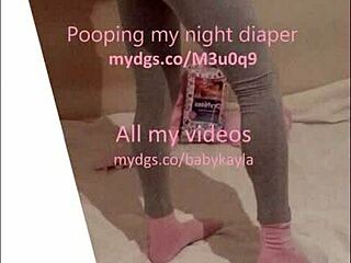 Diaper girl kayla in a slideshow version