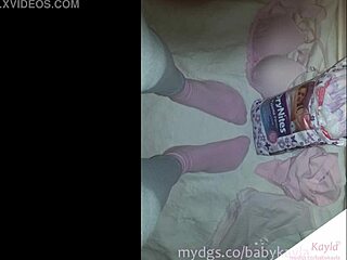 Diaper girl kayla in a slideshow version